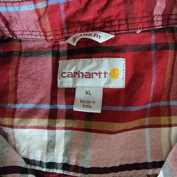 Carhartt Men's Plaid Button Up. Size XL. - Picture 6 of 8